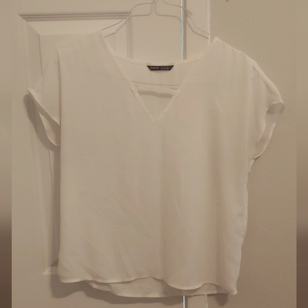 Sheer V Neck
